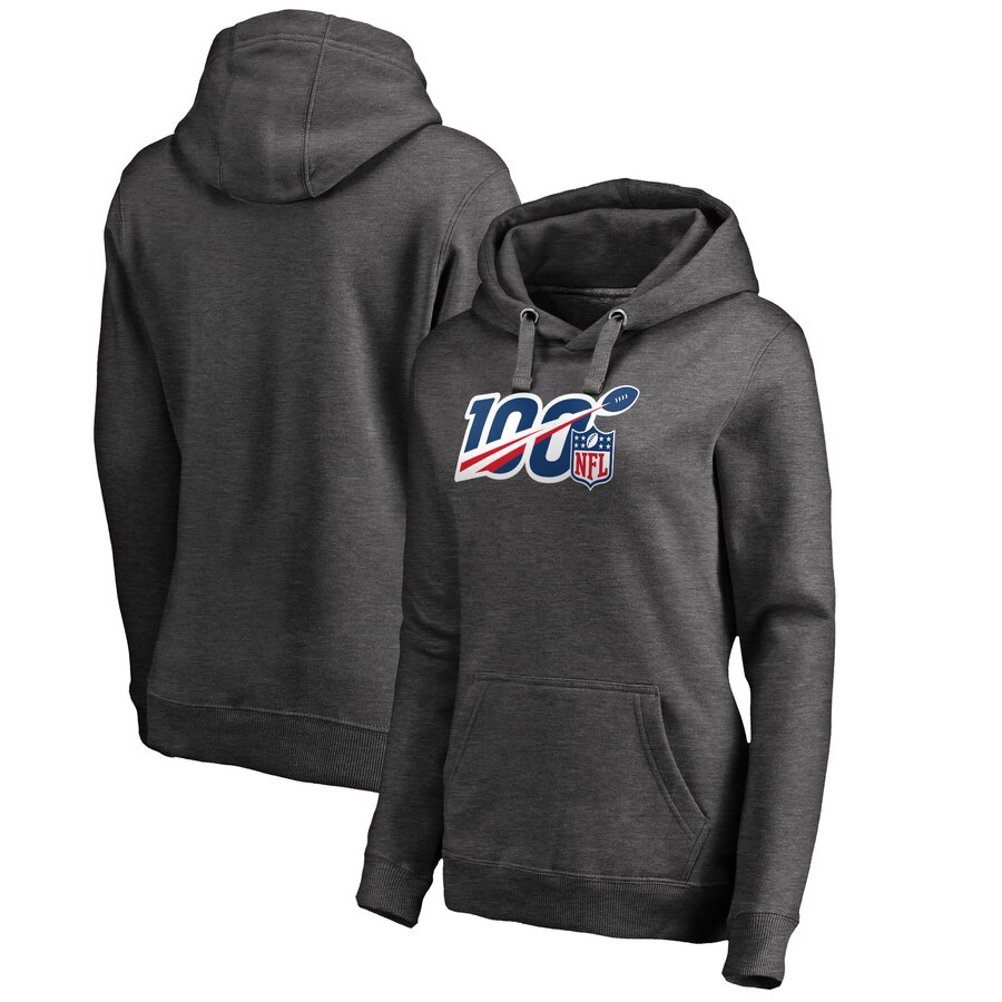 Kansas City Chiefs Pro Line by Fanatics Branded Women NFL 100th Season Pullover Hoodie Heathered Gray